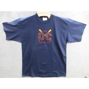 Vintage 90s Y2K OCEAN CITY NJ HIGH SCHOOL CREW TEAM T-shirt SANTEE HVYWT Large